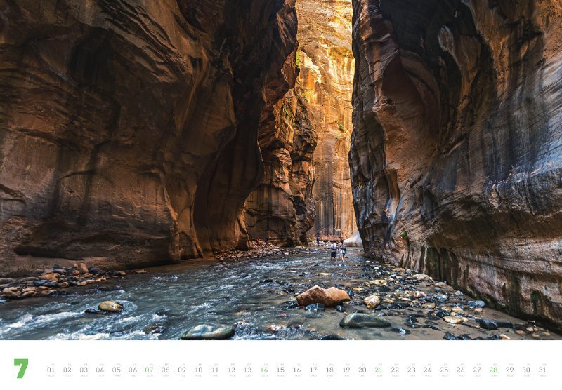 Wanderlust 2019, Wanderer in den Narrows in Utah, USA (Fotografie: Imago, Imagebroker)